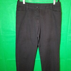 McDonalds Apparel Women's Straight Leg Black Pants with Pockets Size 12-31